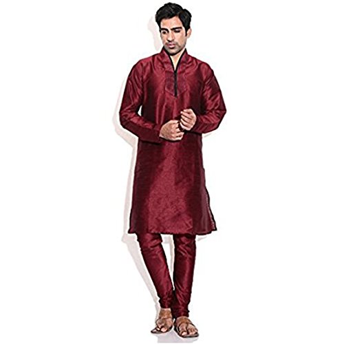 Kurta masculina ropa tradicional india roja churidaar conjunto elegante 3