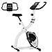 ISE X-Bike Fitnessbike für Zuhause Heimtrainer Fahrrad Klappbar F-Bike verstellbare Magnetron-Widerstandsstufen mit Handpulssensoren, Weiß, SY-810L