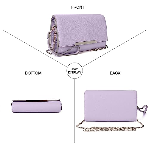 Image of AFKOMST Clutch Purses for Women Small Convertible Wristlet and Evening Bag | Vegan Leather, Fits 6.7-inch Phone /Passport, Versatile for Formal Events /Prom /Wedding /Cocktail /Night Out /Daily Use