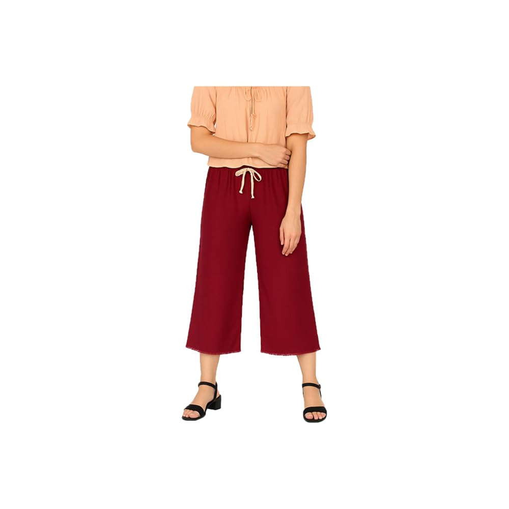 Womens Cotton Regular Fit Plain Loosefit Capri, 3/4th Capri For Women Single Pack-picture-58