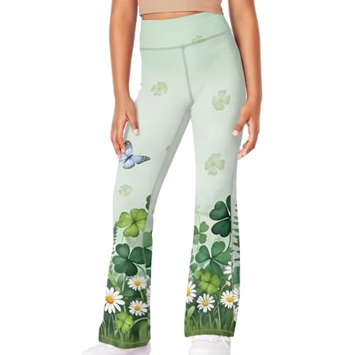 Girls St. Patrick's Day Leggings Cartoon Running Super-Soft Kids Pants Easter Gift