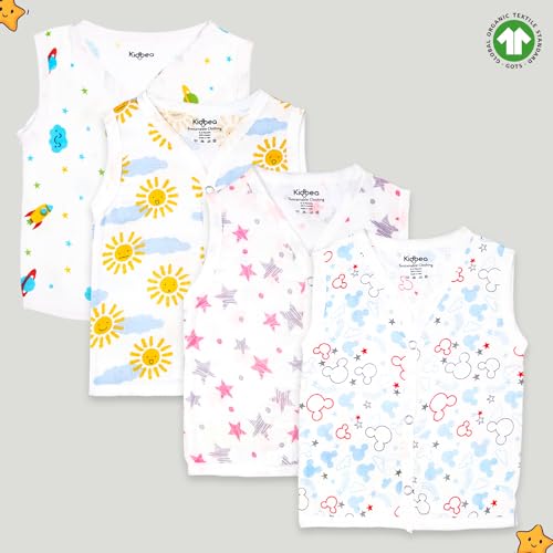 Image of Kidbea Extra Soft Mulmul Cotton Jhabla Cloth for New Born Baby Set