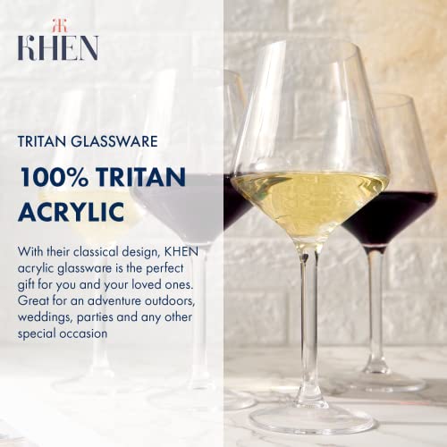 The Wine Savant TWS-ACRYL-WINE-MUTED-6 European Style Plastic Crystal, Stemmed Wine Glasses | Set Of 6 | Acrylic Tritan Drinkware, Unbreakable Muted Color Shatterproof Bpa-Free, Reusable, Floating Pool & Indoor & Outdoor, Hand Wash 15Oz thumb #2