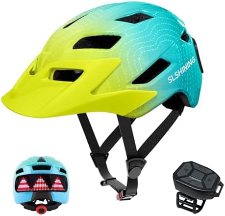 Children's Bike Helmet with LED Display Light for Cycling, Skatin...