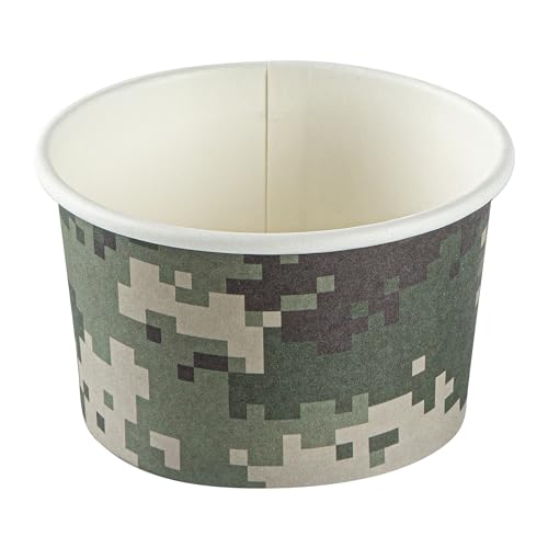 Image of Restaurantware Green 50 Count To Go Cup Disposable 3 x 3 x 1.8 Inches Paper Mini Cup Grease-Resistant Cup Recyclable Durable Design