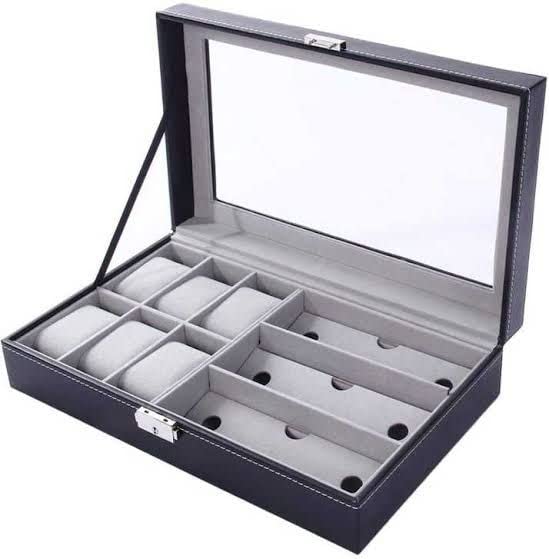 Mfu-Made For You® Analogue Black Dial Unisex Watch Drawers/Holder watch box organizer leather Grade Leather Holder for Sunglasses and Wrist Watch Case | Sunglasses Organizer - Brown - Holds (B09VCJYQFV) Amazon Price History, Amazon Price Tracker