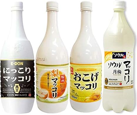 Amazon Co Jp マッコリ4点 お試しセット 韓国マッコリ韓国食品 韓国お酒本場韓国マッコリ おこげマッコリ 黒豆マッコリ お米マッコリ 梨 マッコリ どぶろく 食品 飲料 お酒