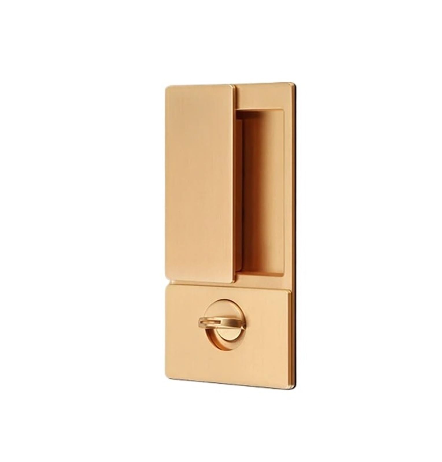 Sjloynwq Brushed Gold-Et Silent Invisible Solid Wood Door Push Type Lock(Brushed Gold-Et)