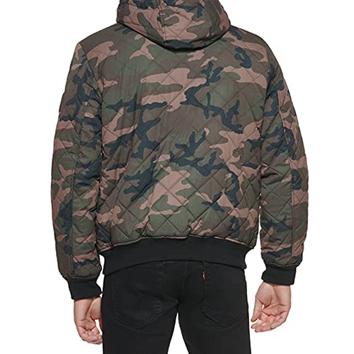 Image of LEVI'S Men's Levi's Men's Diamond Quilted Sherpa Lined Bomber Jacket