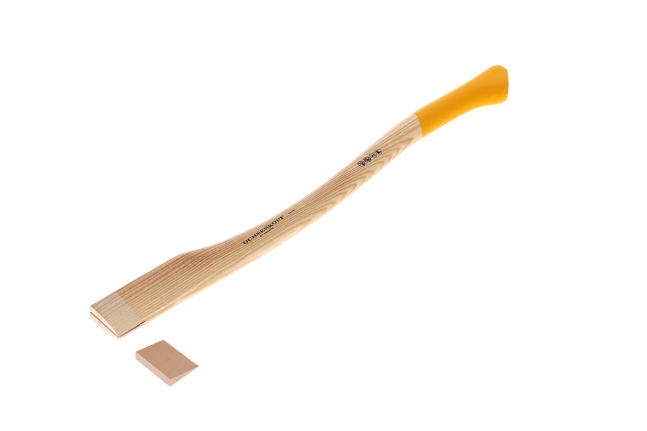 OCHSENKOPF Manche de rechange pour hache Euro, Manche en bois de frêne, 700 mm, 440 g, En pied de biche, Outil forestier, OX E-83 E-0700