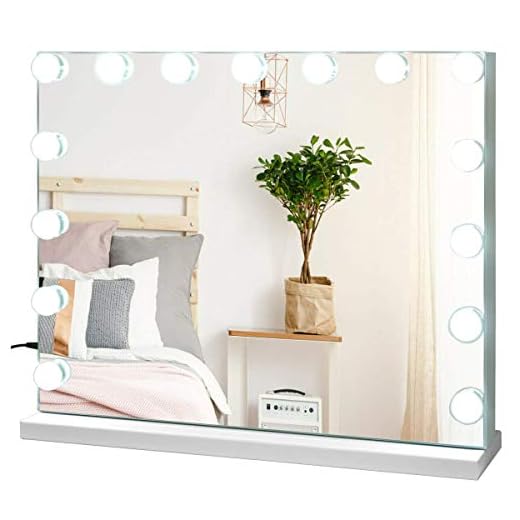 Vanity Lighted Mirror Touch Control with Magnification and Bluetooth Speaker Durable Sturdy Heavy Duty Contemporary Versatile for Home Dressing Room Vanity Table Make Up Artist Beauty Blogger