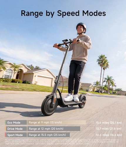 NAVEE V25/V25 Pro/V40 Electric Scooter for Adults, 19 MPH & 25/15.5 Miles, 700W/600W Motor, 10" Tires, Foldable Commuting E-Scooter with Dual Brake Suspension - Image 6