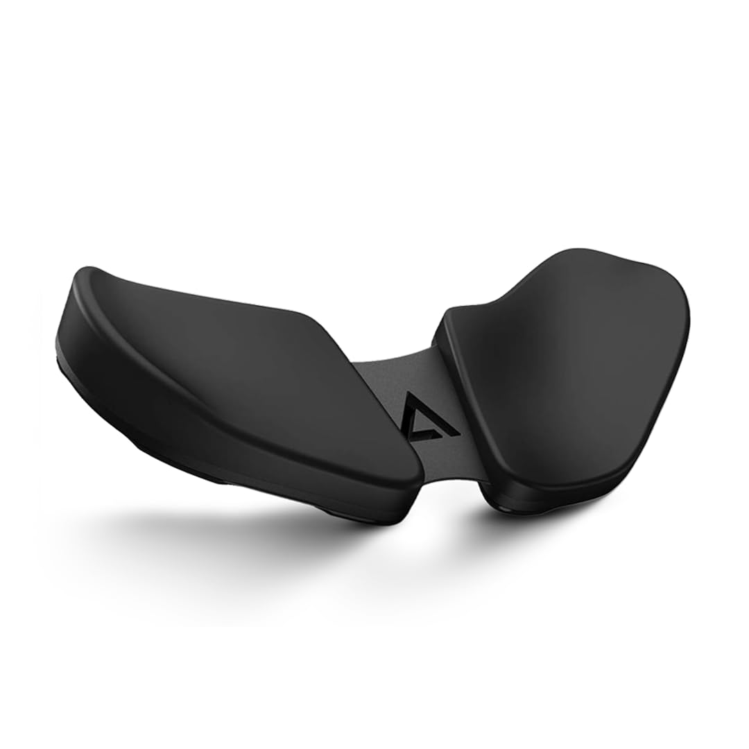 DELTAHUB Carpio 2.0 - ergonomische Handgelenkauflage für Rechtshänder, Handgelenkstütze bei Benutzung der PC-Maus, Reduziert Überstreckung Ermüdung & Handgelenkschmerz leichtes Gleiten - Large/Schwarz