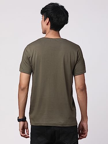 Image of ADRO Men's 100% Cotton Regular Fit T-Shirt