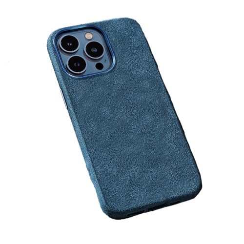 Compatible with iPhone 17 Pro Max /16/15/14/13/12 Phone Cases,Suede case,Metal Buttons & Camera Bezel Bump,lim Fit & Soft Feel (