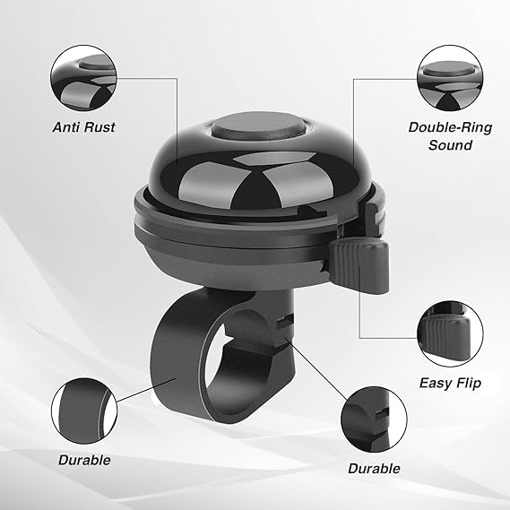 Image of GRS Durable Ultra-Loud Cycle Bell for Bicycle Metal Horn | Trending Kids Cycle Bell | Easy-to-Fit Handlebar Bell for Boys & Girls | Loud Sound for Road Safety & Fun