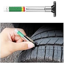 Augeny Car Tire Tread Depth Gauge, 32nds Accurate Smart Color Coded Tire Tread Depth Measurement Tool, Professional Vehicle Tire Thread Meter Tool for Car, Motorcycle, SUV