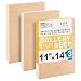 U.S. Art Supply 11" x 14" Birch Wood Paint Pouring Panel Boards, Gallery 1-1/2" Deep Cradle (Pack of 3) - Artist Depth Wooden Wall Canvases - Painting Mixed-Media Craft, Acrylic, Oil, Encaustic