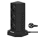 Produktbild Powerjc Steckdosenleiste Mehrfachsteckdose 6 Fach Steckdose mit 6 USB Mehrfachstecker Steckerleiste,6-ft Verlängerungskabel Verlängerungssteckdose Überspannungsschutz