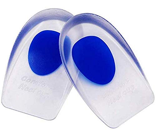 Silicone Gel Heel Cups, Medical Grade Shoe Inserts, Silica Orthotic Gel Pads Cushions Insole for Plantar Fasciitis, Bone Spurs Pain Relief, Sore Heel Pain, Achilles Pain and Foot Care