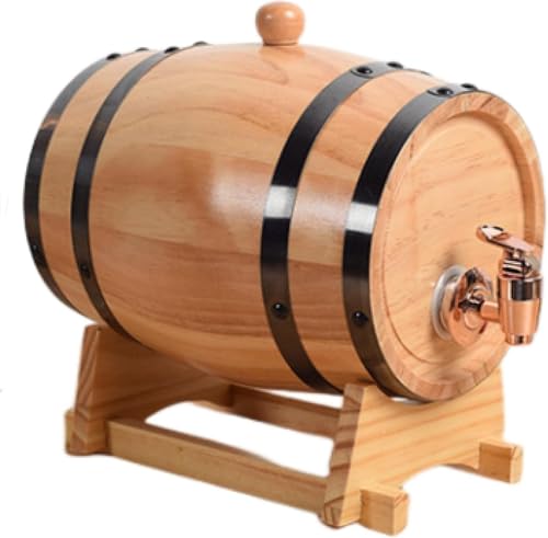オークワイン樽 ミニオーク樽 ウイスキー樽 ビールサーバー 木製 保存容器 ワイン樽 木製ビール樽 横型ギフト 赤ワイン用 パーティー 結婚式などに適用 (1L)