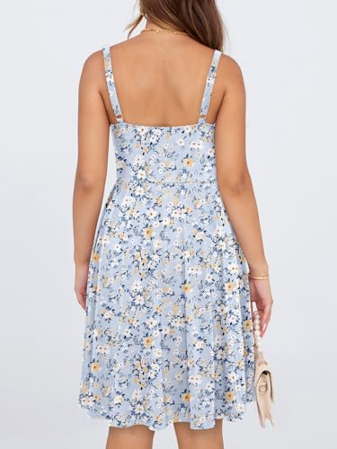 Image of YIOYOLA Womens Summer Mini Corset Casual Dresses Spaghetti Straps Lace Up Vacation Beach Sundress with Pockets 2026
