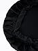 100% Mulberry Silk Night Sleeping Cap Bonnet Hats for Women, Chemo Caps Cancer Headwear Skull Cap,Very Silky & Comfortable Black