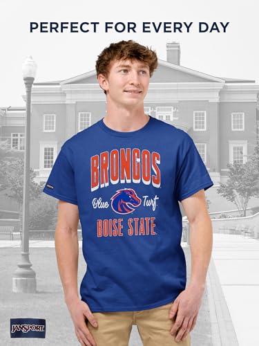 Image of JanSport NCAA Officially Licensed Campus Short Sleeve T Shirt for Men, Soft & Breathable Pre-Shrunk Cotton Crewneck T Shirt