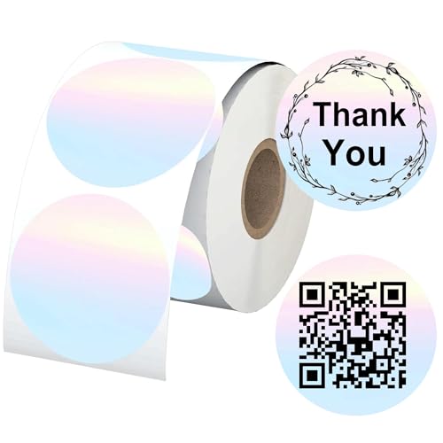 Direct Thermal Labels Stickers Round Watercolor Rounds Small Business Thermal Stickers 2 Inch Multi-Purpose Thermals Stickers Labels Inventory, Color Coding, Address, Name Tag 500 Pcs/Roll (Round)
