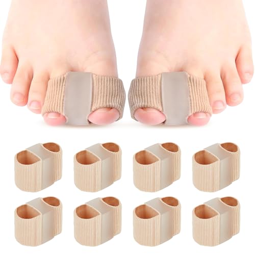KAIYAYA 8 Stück Zehenspreizer Hallux Valgus Korrektur,Zehenstrecker Zehenspreizer Silikon,Überlappende Zehen,Hammerzehen Korrektur,2 Verschiedene Größen Von Zehentrenner,Frauen und Männer