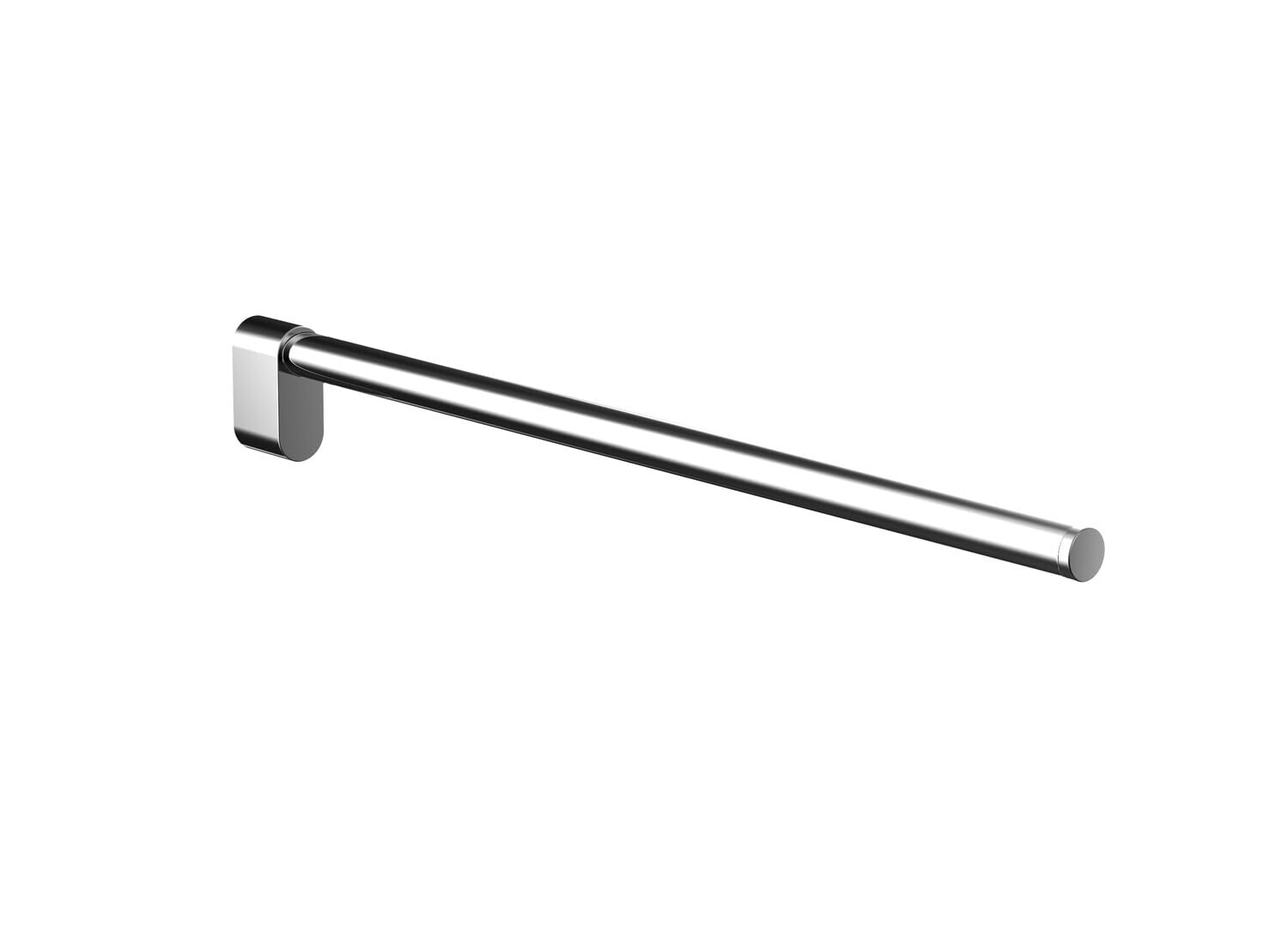 Emco Chrome Flow Single Arm Wall Mounted Towel Rail Rigid Metal Towel Rail Bath Towel Holder