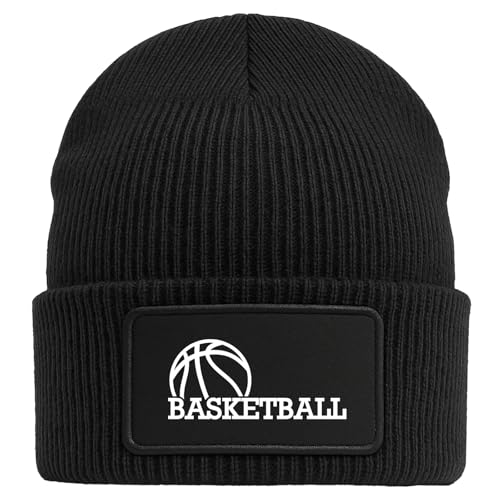 Huuraa Beanie Basketball Ball Geschenk Black Mütze Basketball Geschenkidee