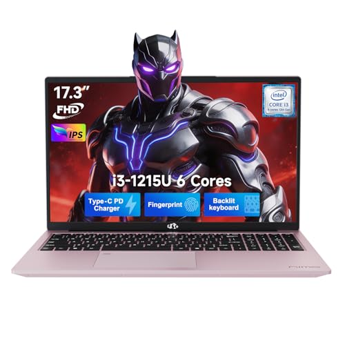 NIMO 17.3" IPS FHD Laptop, 6 Cores i3-1215U (Up to 4.4GHz, Beat Ryzen 5 7520U) 16GB RAM 1TB SSD Computer with 180° Viewing 65W T