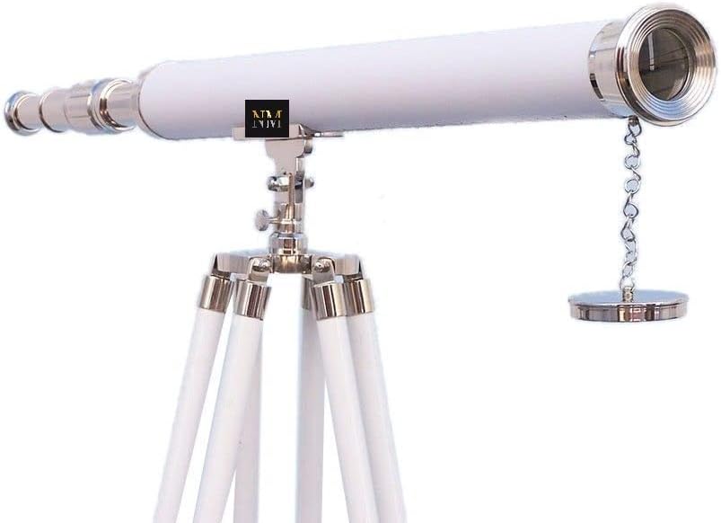 Nautical Decor Floor Standing Chrome Telescope 40" - Nautical Marine Telescope by NauticalMart