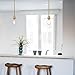 Robert Stevenson Lighting Daisy - Mini Modern Exposed Bulb Metal Ceiling Light, Brushed Gold