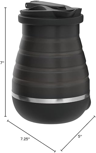 Vista 8 de Brentwood Appliances KT-1508BK - Hervidor de viaje plegable de doble voltaje de 0.85 cuartos de galón (negro), 0.85Q