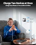 USB C Charger Block, 2Pack 40W Dual Port Type C Fast Wall Charger Plug Cube | Universal USBC Power Adapter, Super Fast Charging for iPhone 17 16 15 14 13 12 Pro Max iPad Galaxy Android, Support PD/PPS/QC