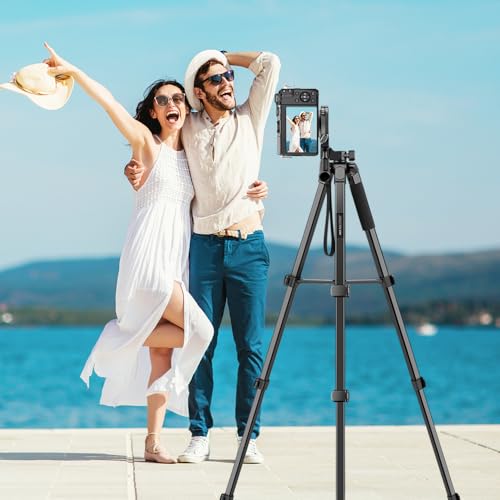 Image of Victiv 210cm Aluminum Tripod Mobile Holder, 2-in-1 Lightweight Tripod Stand for Phone and Camera with Detachable Center Column as Selfie Stick, Ideal for Cooking, Overhead Shots and Live Streaming