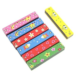 Beito 1pc Portable coloré en Bois Harmonica Mignon Instrument Musical Animal - Les Beatles, Paul McCartney, John Lennon, RIngo Starr, George Harrison