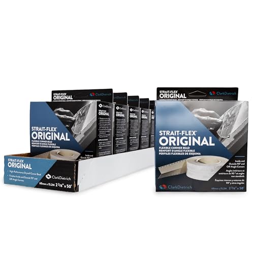 Strait Flex Drywall Tape &ndash; Original Pro-Pack Drywall Repair Corner Bead &ndash; Finishes Inside or Outside 90 Degrees and Off-Angle Corners &ndash; Replaces Standard Bead, Uses Less Compound &ndash; 6 Rolls of 50"