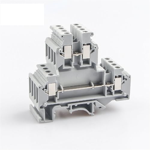 Bloque de terminales de doble capa UKKB5 con cableado de tornillo para carril Din, 10 Uds 1