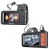 DEPSTECH DS300 Dual Lens Industrial Endoscope, 1080P Digital Borescope Inspection Camera, 7.9mm IP67 Waterproof, 4.3' Screen Sewer Camera,DS300 5.5mm 1080P HD Digital Camera,16.5FT Semi-Rigid Cable