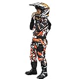 XTRM JUNIOR RACE KIDS KART SUIT Motocross Quad MX Off Road Trials Go-Karting ATV MTB BMX Enduro Child Children Sports Racing Dirt Bike Overall Jump One Piece Suit (Camo Orange, MEDIUM - 5-6 YEARS) - Image 2