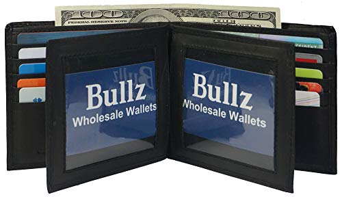 European Hipster Mens Wallet Thick Large Bifold 20 Cards and 2 ID Window
