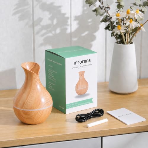 Image of Aroma Diffuser with Wooden Finish, Ultrasonic Essential Oil Diffuser & Humidifier, LED Night Light, Quiet Air Freshener for Home Bedroom Office Spa | Ultrasonic Essential Oil Diffuser & Humidifier Quiet Air Freshener Bedroom Office Spa
