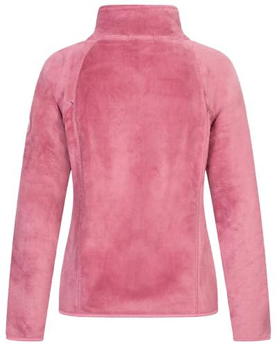 Geographical Norway Damen Teddy Fleece Jacke Herbst Winter Jacke Sweater Übergangsjacke, Farbe:Pink, Größe:M / 38