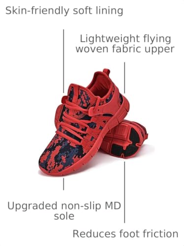 Image of INZCOU Running Shoes Lightweight Tennis Shoes Non Slip Gym Workout Shoes Breathable Mesh Walking Sneakers