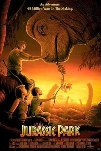 Image of Grindstore Jurassic Park Vintage Maxi Poster - Laminated Large Wall Art Print, Wall Decor, Home Office Classroom Decoration, Gift Idea, Decorative Print 91.5x61cm