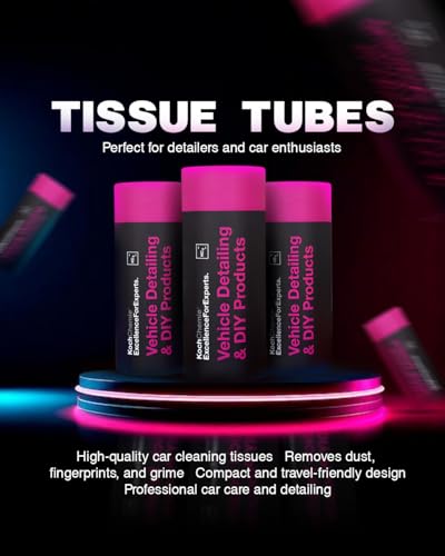 Image of Koch Chemie Tissue Tubes Premium - Lint-Free Cleaning Tissues for Car Interior, Glass, Dashboard & Auto Detailing