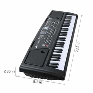 61 Keys Electronic Teaching Keyboard MP3 Digital Music Piano Instrument, 16 Instrument Voices & 10 Accompaniment Styles, with Microphone, USB Cable.